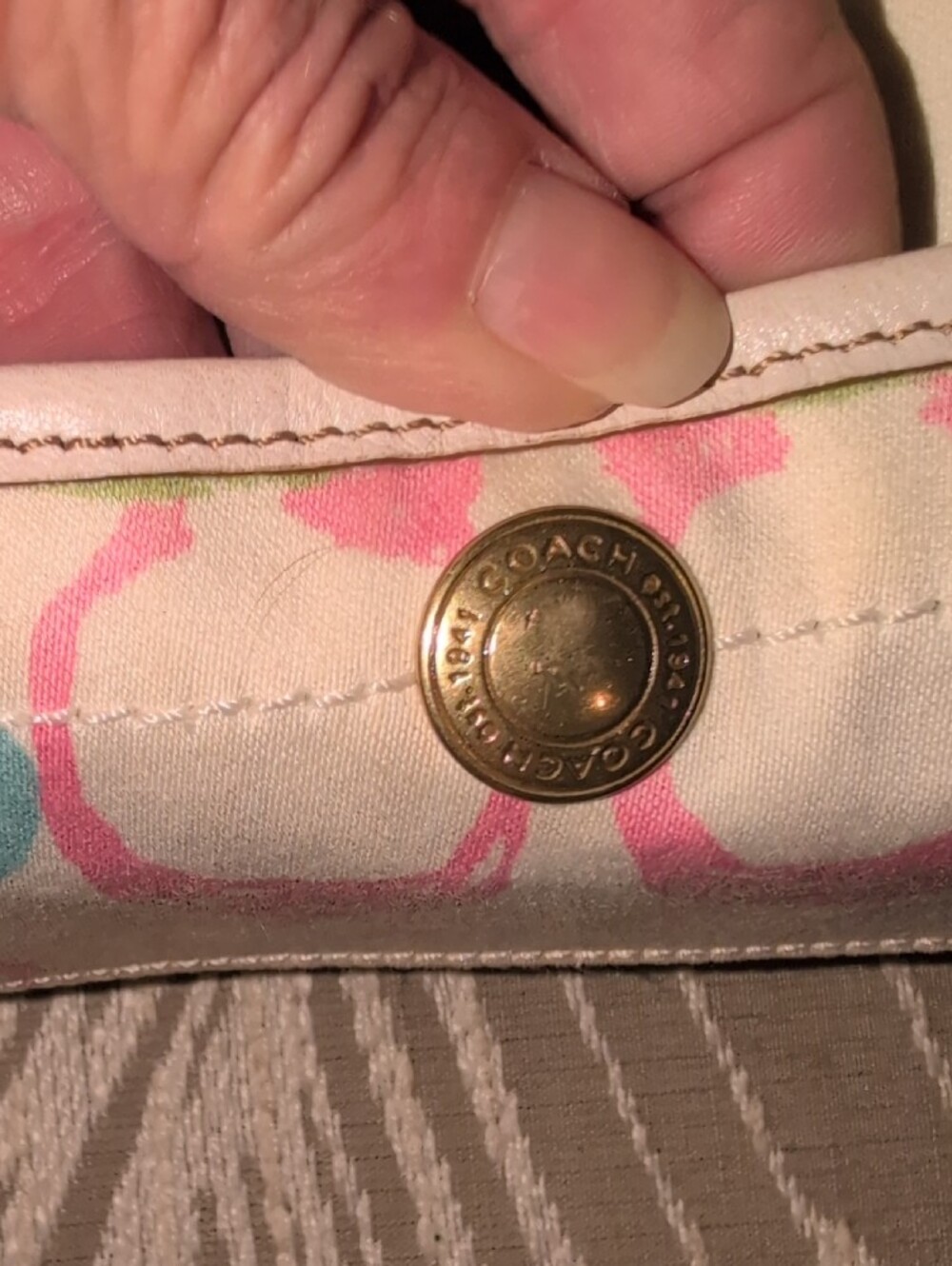 Vintage Coach Hamptons Weekend Scribble Top Handle Mini Bag - Picture 2 of 16